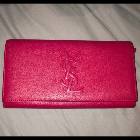 Yves Saint Laurent Handbags - YSL Yves Saint Laurent Hot Pink Wallet